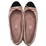 シャネル CHANEL バレリーナ　フラットパンプス G02819 ツイード レディース パンプス