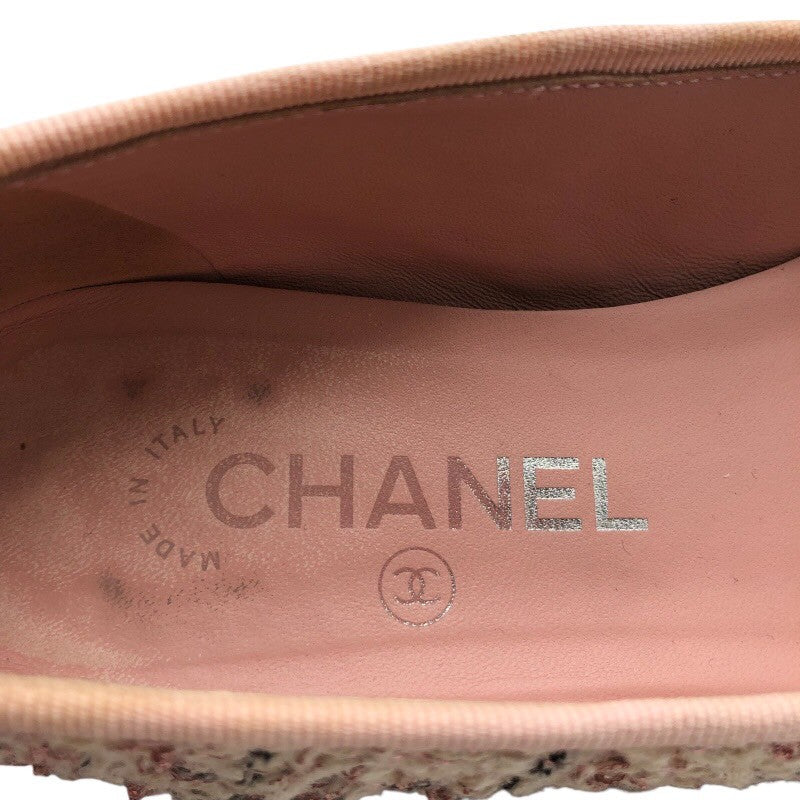 シャネル CHANEL バレリーナ　フラットパンプス G02819 ツイード レディース パンプス