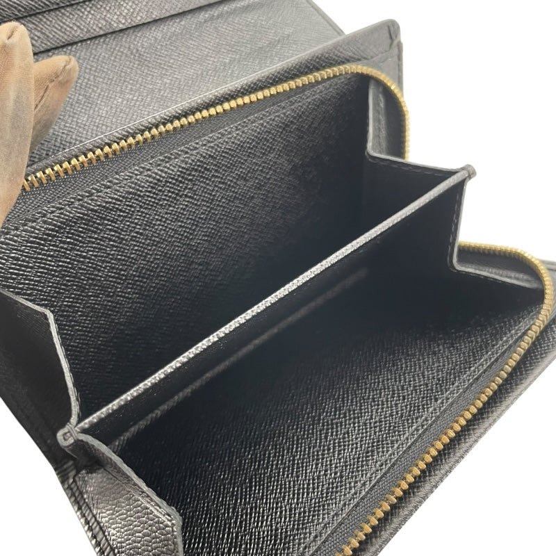 ルイ・ヴィトン LOUIS VUITTON ポルトフォイユトレゾール M63972 ブラック エピ ユニセックス 二つ折り財布