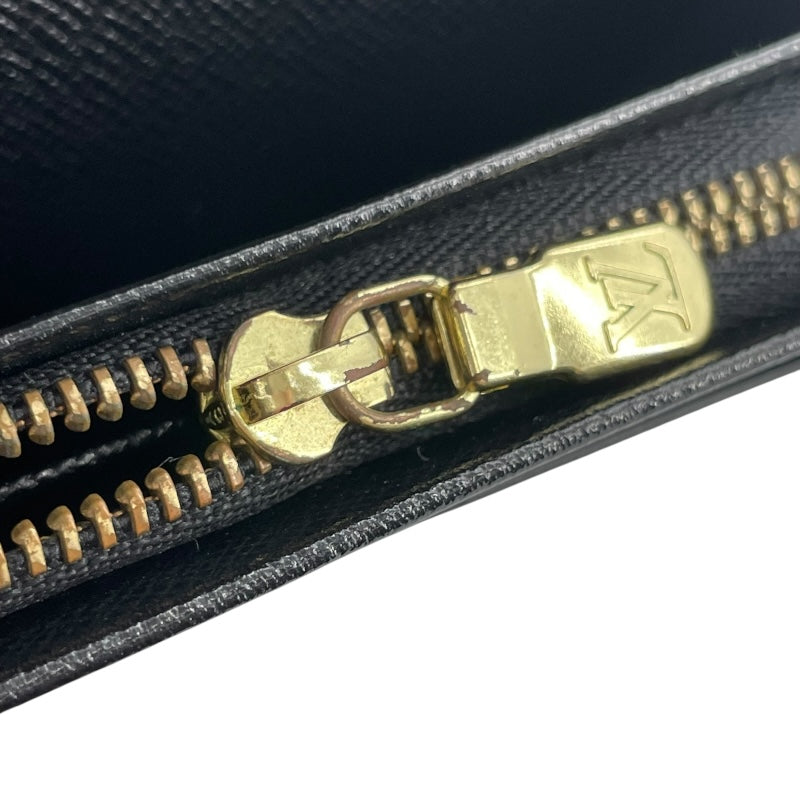 ルイ・ヴィトン LOUIS VUITTON ポルトフォイユトレゾール M63972 ブラック エピ ユニセックス 二つ折り財布
