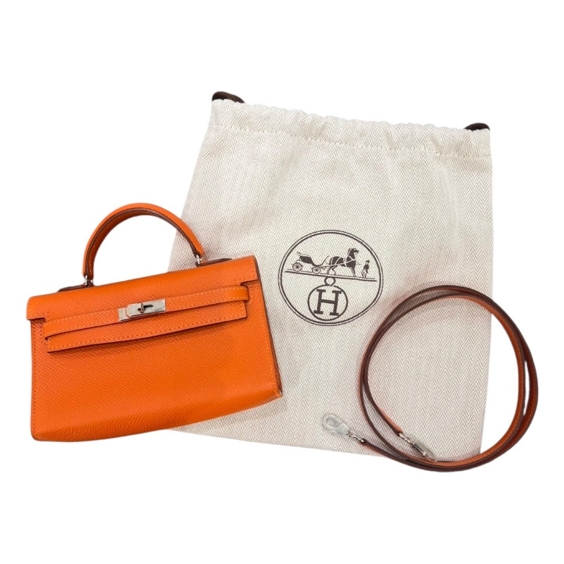 エルメス HERMES タイニーケリー □O刻 フー/SV金具 エプソン レディース ショルダーバッグ