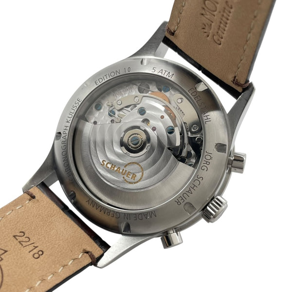 SCHAUER Edition10 クロノグラフ ホワイト SS メンズ 腕時計