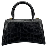 バレンシアガ BALENCIAGA アワーグラスXS 5928331 ブラック レザー レディース ショルダーバッグ