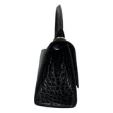 バレンシアガ BALENCIAGA アワーグラスXS 5928331 ブラック レザー レディース ショルダーバッグ