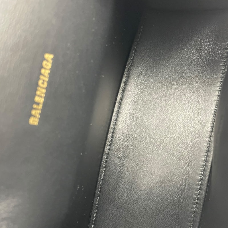 バレンシアガ BALENCIAGA アワーグラスXS 5928331 ブラック レザー レディース ショルダーバッグ
