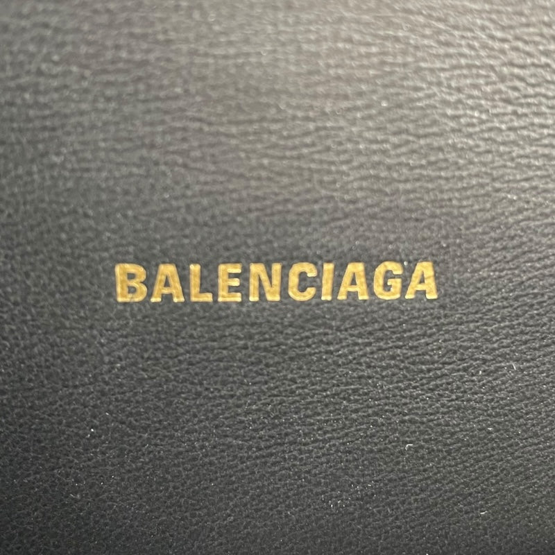 バレンシアガ BALENCIAGA アワーグラスXS 5928331 ブラック レザー レディース ショルダーバッグ