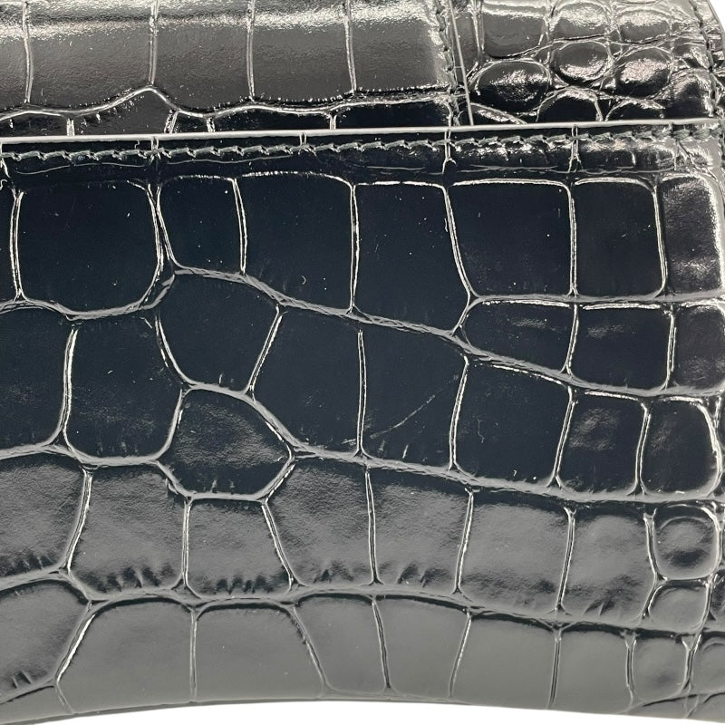 バレンシアガ BALENCIAGA アワーグラスXS 5928331 ブラック レザー レディース ショルダーバッグ