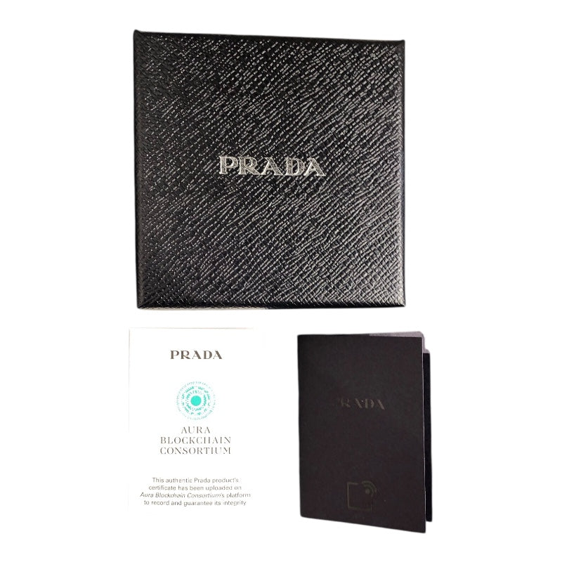 プラダ PRADA サフィアーノ レザーブレスレット ブラック レザー/メタル アクセサリー