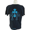 クロムハーツ CHROME HEARTS バックセメタリークロスプリント半袖Tシャツ 2212-304-0789 ブラック コットン メンズ 半袖Ｔシャツ
