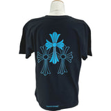 クロムハーツ CHROME HEARTS バックセメタリークロスプリント半袖Tシャツ 2212-304-0789 ブラック コットン メンズ 半袖Ｔシャツ
