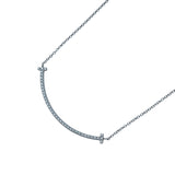 ティファニー TIFFANY＆CO Tスマイルダイヤネックレス ホワイトゴールド Au750 ジュエリー