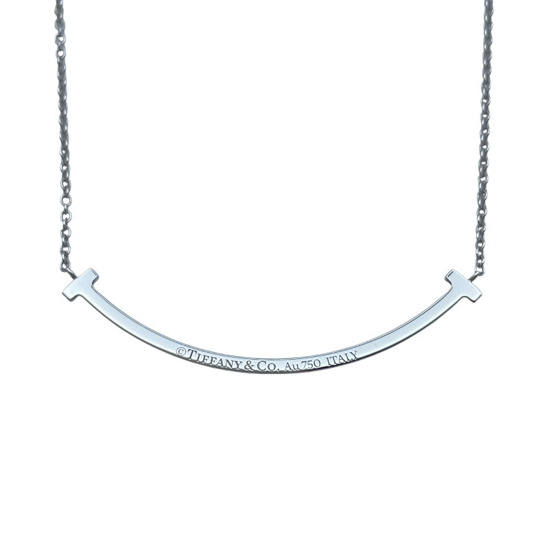 ティファニー TIFFANY＆CO Tスマイルダイヤネックレス ホワイトゴールド Au750 ジュエリー