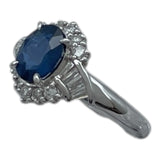 サフィア ダイヤリング プラチナ Pt900 ジュエリー