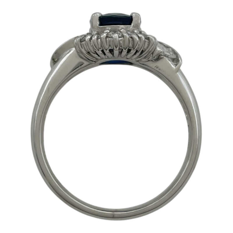 サフィア ダイヤリング プラチナ Pt900 ジュエリー