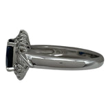 サフィア ダイヤリング プラチナ Pt900 ジュエリー