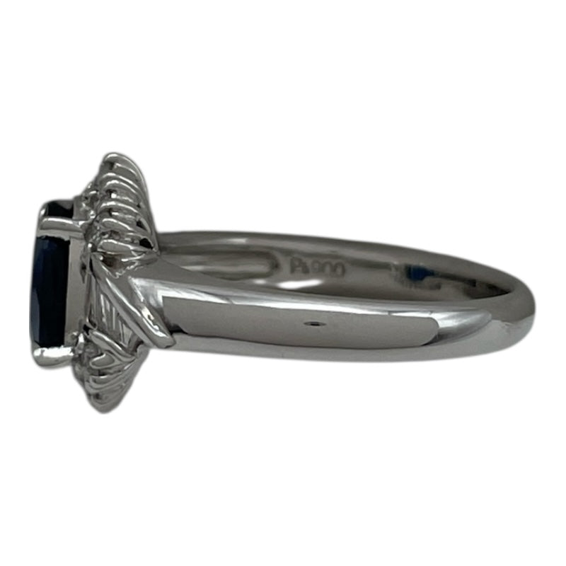 サフィア ダイヤリング プラチナ Pt900 ジュエリー