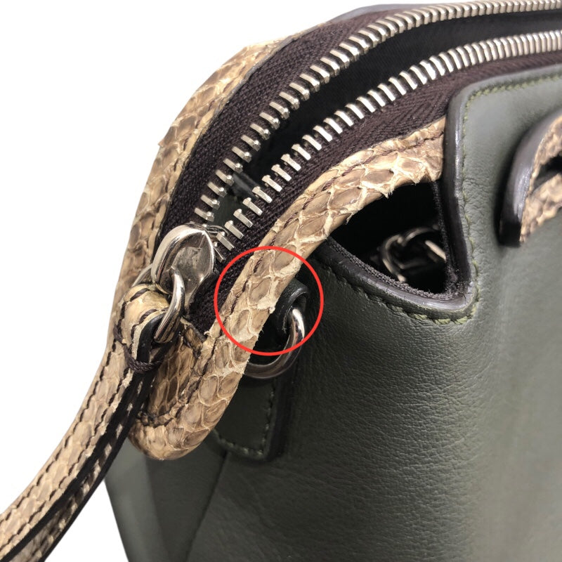 フェンディ FENDI バイザウェイミディアム 8BL124 カーキ カーフスキン　パイソン レディース ショルダーバッグ