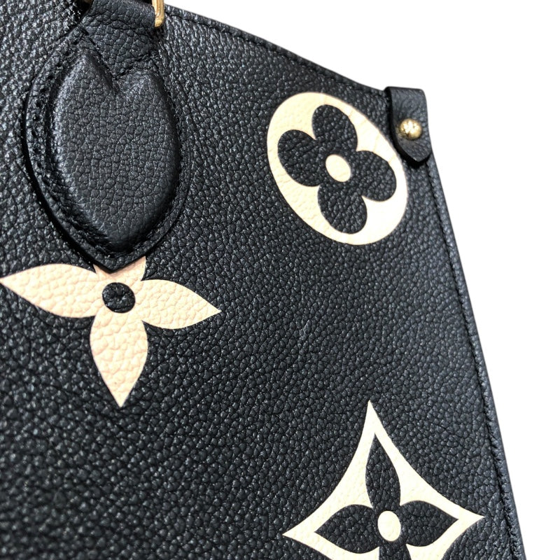 ルイ・ヴィトン LOUIS VUITTON オンザゴーMM M45495 ブラック バイカラー モノグラム･アンプラント レディース トートバッグ