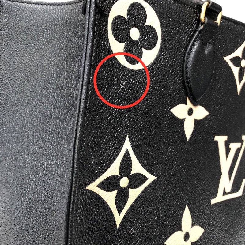 ルイ・ヴィトン LOUIS VUITTON オンザゴーMM M45495 ブラック バイカラー モノグラム･アンプラント レディース トートバッグ