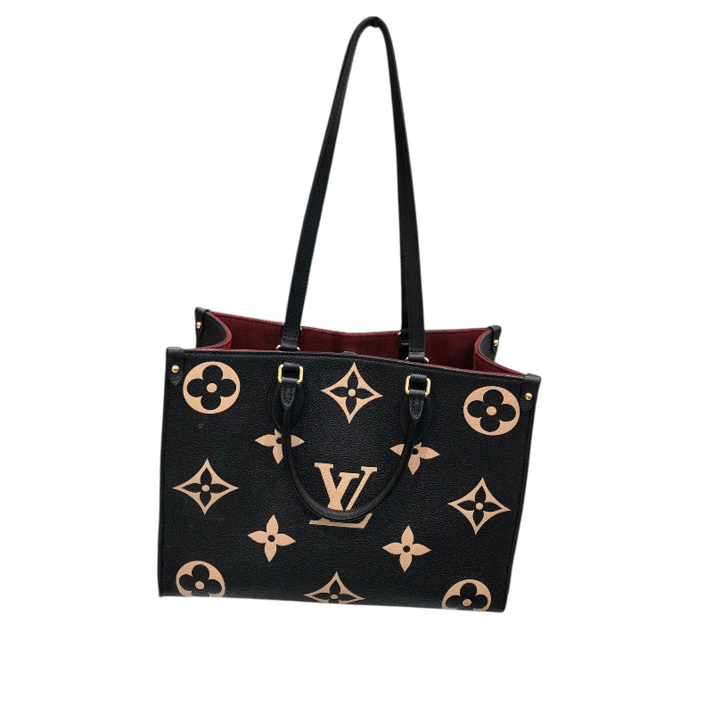 ルイ・ヴィトン LOUIS VUITTON オンザゴーMM M45495 ブラック バイカラー モノグラム･アンプラント レディース トートバッグ