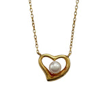 K18 ハートモチーフ パールネックレス ゴールド K18 ジュエリー