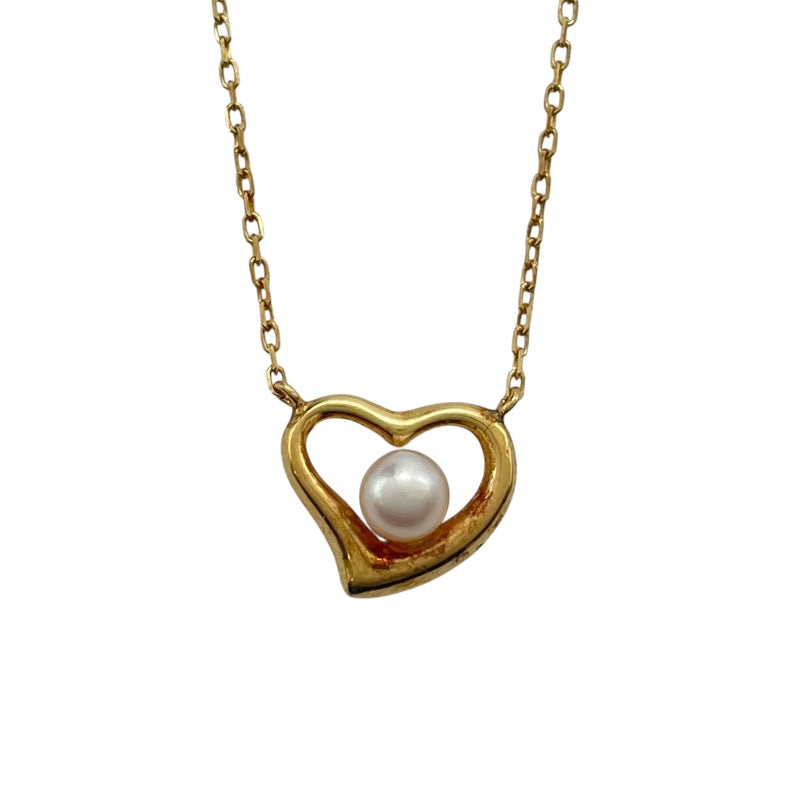 K18 ハートモチーフ パールネックレス ゴールド K18 ジュエリー