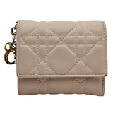 クリスチャン・ディオール Christian Dior ロータスウォレット S0181ONMJ_M973 ピンク/ゴールド金具 ラム レディース 二つ折り財布