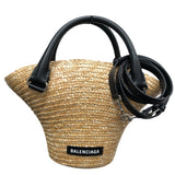 バレンシアガ BALENCIAGA ビーチバッグミニ 744139 ベージュ ラフィア レディース トートバッグ