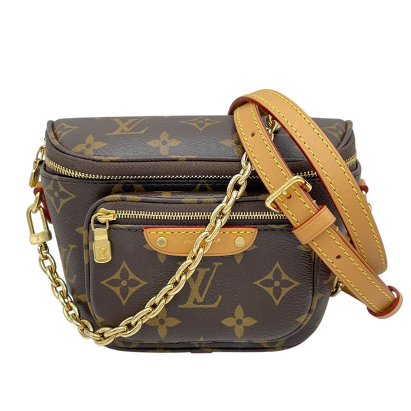 か*や様 【極美品】LOUIS VUITTON モノグラム バムバッグ MM ク ルイ・ヴィトン LOUIS VUITTON ミニバムバッグ M82335 ブラウン