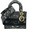 クリスチャン・ディオール Christian Dior レディディライトスモール グレー/ブラック ゴールド金具 キャンバス レディース ショルダーバッグ