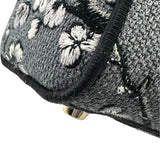 クリスチャン・ディオール Christian Dior レディディライトスモール グレー/ブラック ゴールド金具 キャンバス レディース ショルダーバッグ