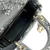クリスチャン・ディオール Christian Dior レディディライトスモール グレー/ブラック ゴールド金具 キャンバス レディース ショルダーバッグ