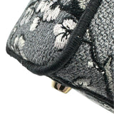 クリスチャン・ディオール Christian Dior レディディライトスモール グレー/ブラック ゴールド金具 キャンバス レディース ショルダーバッグ