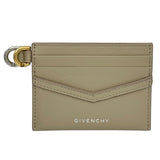 ジバンシィ GIVENCHY ヴォワイユーカードホルダー BB60LPB1Q7 ベージュ/シルバー ゴールド金具 レザー レディース カードケース