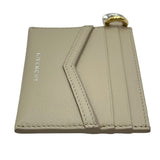 ジバンシィ GIVENCHY ヴォワイユーカードホルダー BB60LPB1Q7 ベージュ/シルバー ゴールド金具 レザー レディース カードケース