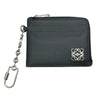 ロエベ LOEWE アナグラムスクエアコインカードホルダー C821SQLX03 ブラック シルバー金具 カーフ ユニセックス カードケース