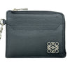 ロエベ LOEWE アナグラムスクエアコインカードホルダー C821SQLX03 ブラック シルバー金具 カーフ ユニセックス カードケース
