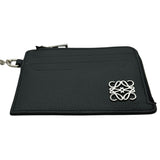 ロエベ LOEWE アナグラムスクエアコインカードホルダー C821SQLX03 ブラック シルバー金具 カーフ ユニセックス カードケース