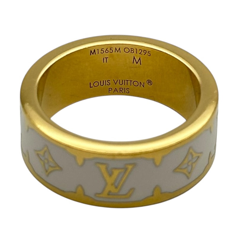 ルイ・ヴィトン LOUIS VUITTON リング・ナノグラム エナメルM ゴールド