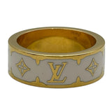 ルイ・ヴィトン LOUIS VUITTON リング・ナノグラム エナメルM ゴールド モノグラム・パターン アクセサリー