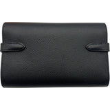 エルメス HERMES ケリーウォレットミディアム C刻 ブラック ゴールド金具 エプソン レディース 三つ折り財布