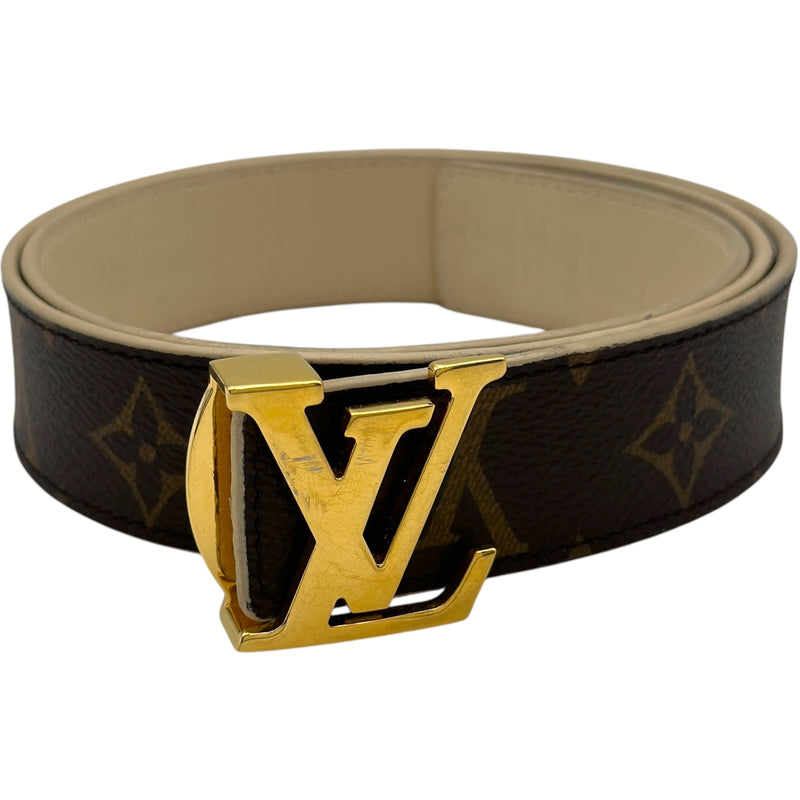 ノマド サンチュール・LVスタンプ M6895Q ベルト レザー/GP ブラウン/ゴールド金具 メンズ【中古】【真子質店】【GD】【IMox】 ノマド サンチュール・LVスタンプ M6895Q ベルト レザー/GP ブラウン