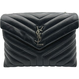 サンローラン SAINT LAURENT ルル ミディアム 574946 ブラック シルバー金具 カーフ レディース ショルダーバッグ