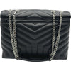 サンローラン SAINT LAURENT ルル ミディアム 574946 ブラック シルバー金具 カーフ レディース ショルダーバッグ