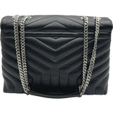 サンローラン SAINT LAURENT ルル ミディアム 574946 ブラック シルバー金具 カーフ レディース ショルダーバッグ