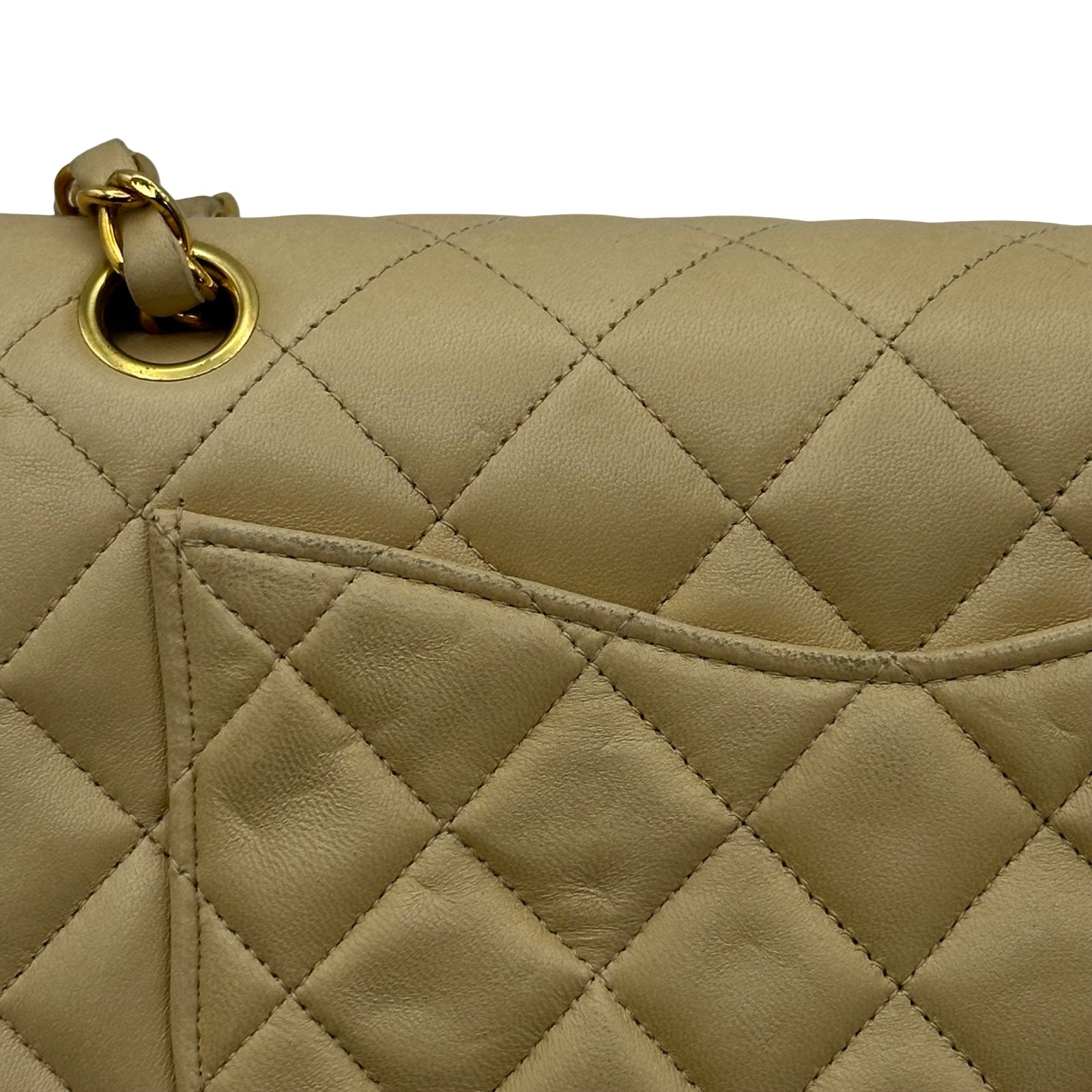シャネル CHANEL マトラッセ23 A01113 5番台 ベージュ ゴールド金具