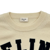 セリーヌ CELINE ロゴ刺繡カシミヤ混ウールニットセーター 2A11V402P クリーム ウール レディース セーター