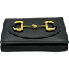 グッチ GUCCI ホースビットコンパクトウォレット 644462 ブラック ゴールド金具 レザー レディース 三つ折り財布