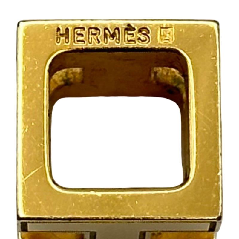エルメス HERMES カージュドアッシュHキューブネックレス ピンク