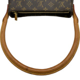 ルイ・ヴィトン LOUIS VUITTON ルーピングMM M51146 ブラウン モノグラムキャンバス レディース ハンドバッグ